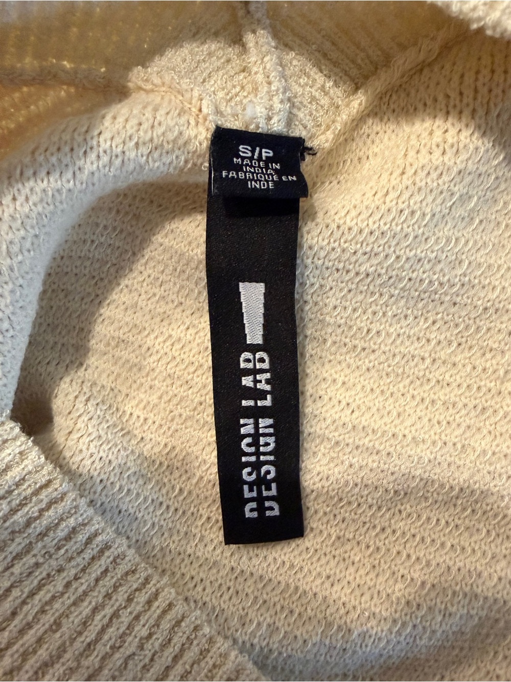 Design Lab Lord & Taylor Cream Button-Front Ribbed Cardigan - Picture 3 of 3